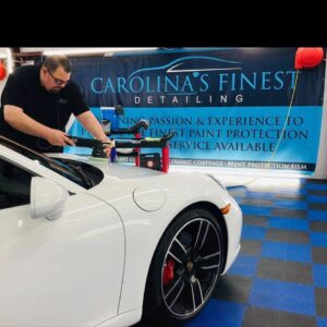 Porsche getting preparation for paint protection film