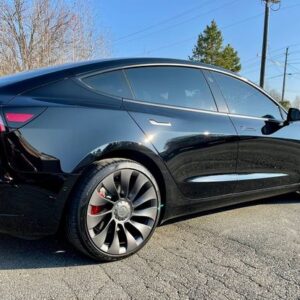Ceramic Coating on a Black Tesla Y