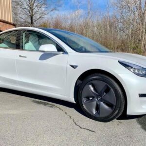White ceramic coating Tesla