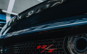 Dodge Challender with PPF application to the front bumper and hood