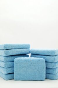 light blue microfiber stack